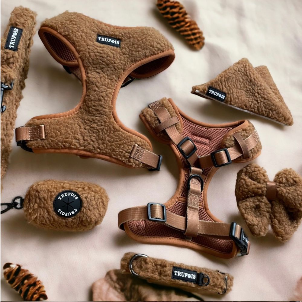 Adjustable Teddy Dog Brown Harness Puppy Small Large Dog Trufois Koiran Valjaat Nalle koiratarvikkeet Brown.